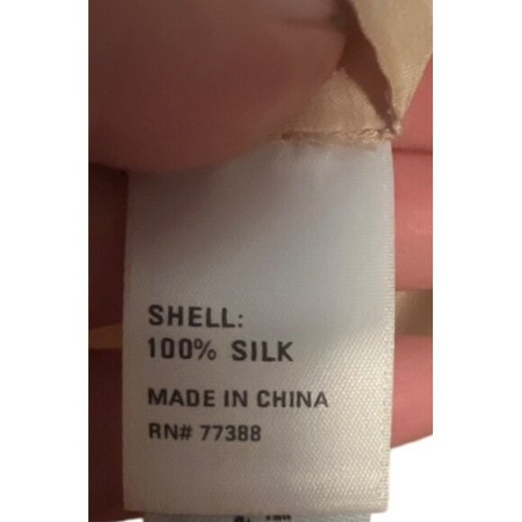 Broadway & Broome Tank Top Small Brown Silk Pleated Spaghetti Strap Camisole Lar - Picture 5 of 5